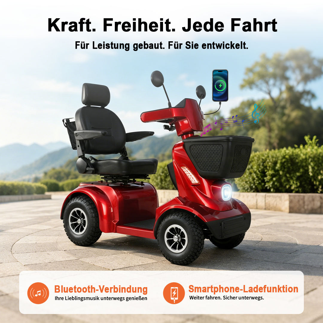 Ecomobi MS02 MAX Schwerlast-Elektromobil für Senioren – 51 km Reichweite | 227 kg Tragfähigkeit