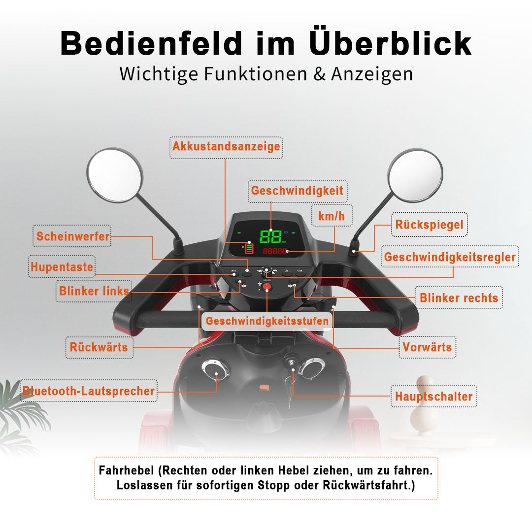 Ecomobi MS02 MAX Schwerlast-Elektromobil für Senioren – 51 km Reichweite | 227 kg Tragfähigkeit