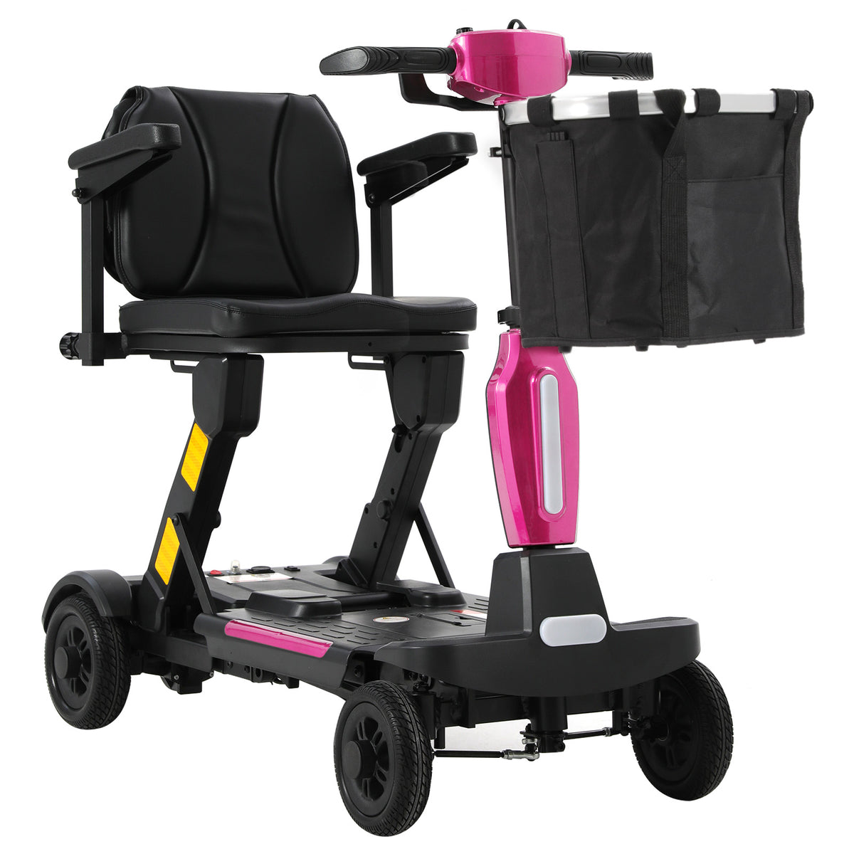 Ecomobi MS02F-Ultra Automatisch faltbarer Elektroroller für Senioren – 24 km Reichweite | 150 kg Tragfähigkeit | Flugtauglich