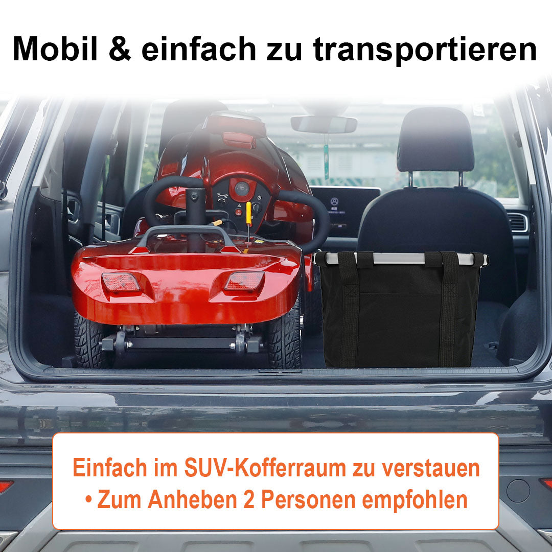 Ecomobi MS02 Plus Schwerlast-Elektromobil für Senioren – Bis zu 48 km Reichweite, 204 kg Tragfähigkeit