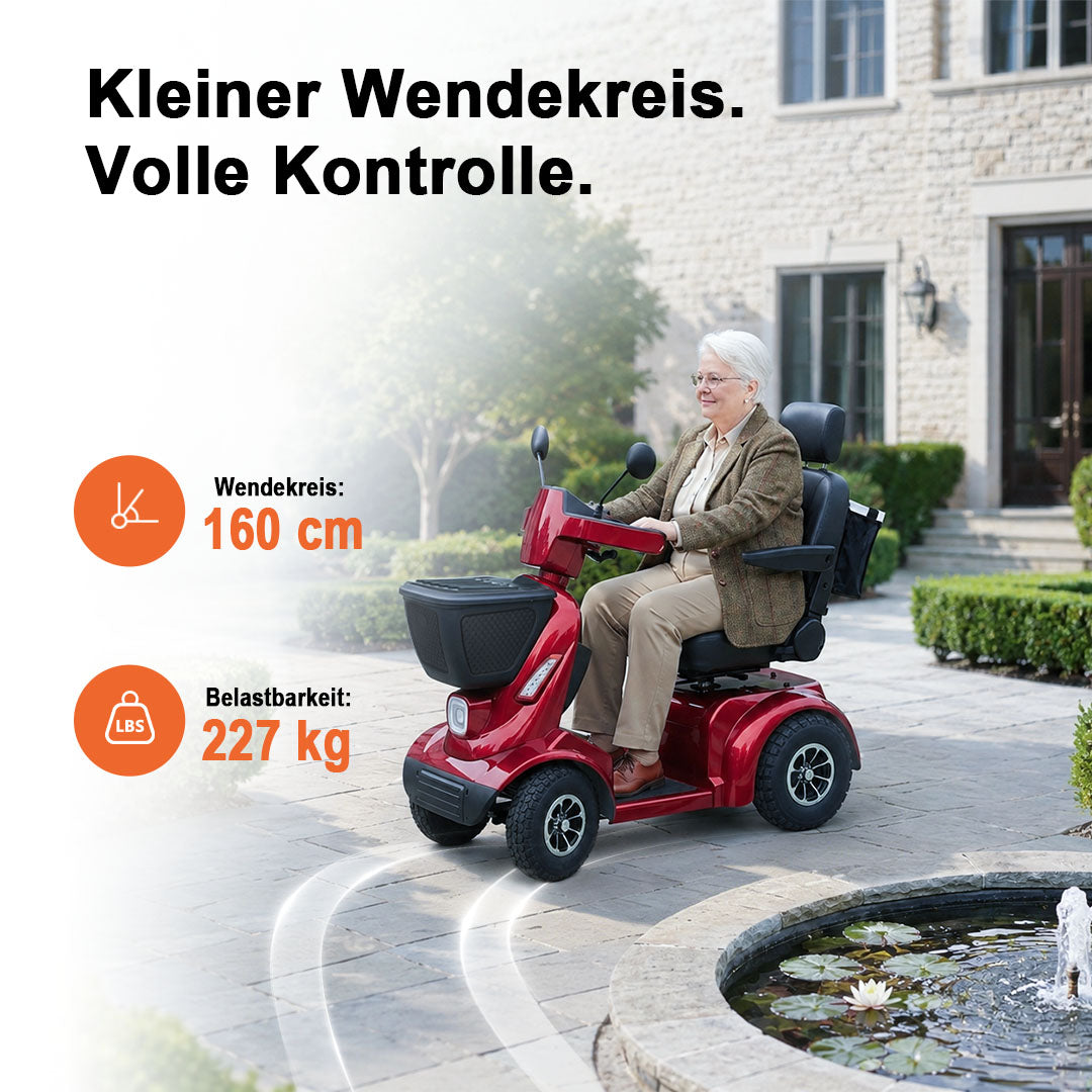 Ecomobi MS02 MAX Schwerlast-Elektromobil für Senioren – 51 km Reichweite | 227 kg Tragfähigkeit